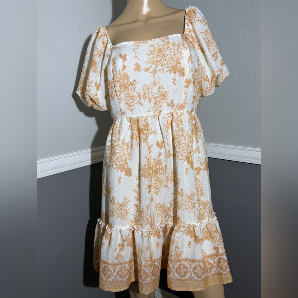Blu Pepper Cream and White Ruffled Sundress